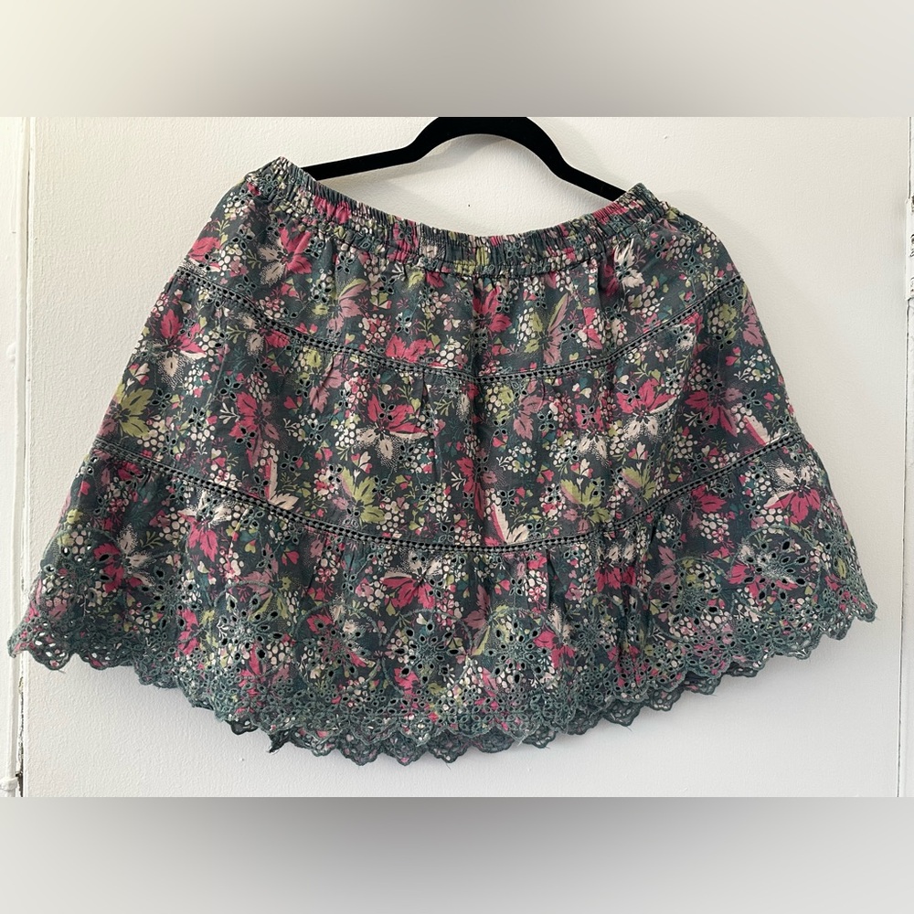 Woman’s Floral Skirt - Multicolor - 100% Cotton - Size L